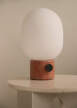 JWDA Table Lamp, red travertine