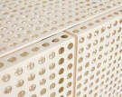 Perforated Cabinet, eggshell