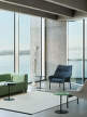 O2 Lounge Chair, soft grey textile