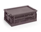 Colour Crate Lid Plastic Small, bordeaux