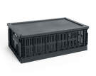 Colour Crate Lid Plastic Large, charcoal