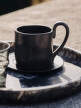 Flow Mug with Saucer, black