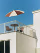 Terrazza Parasol Octagon, off-white and burgundy