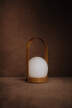Carrie Portable Lamp Leather Handle, golden brown