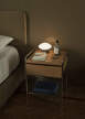 Alima Side Table NDS3, chrome / oak