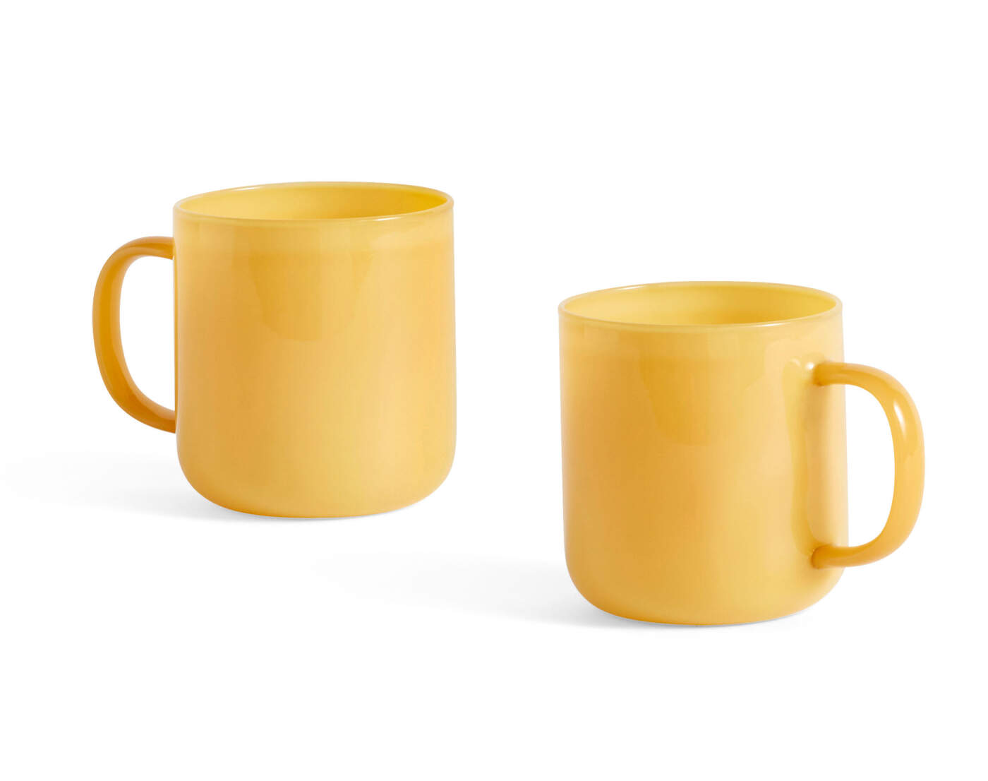 Borosilicate Mug, Set of 2, jade yellow DesignVille
