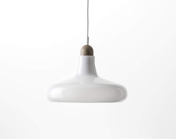 Shadows XL PC911 Lamp, opaline / waxed oak