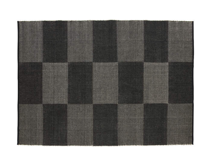 Check Rug 170x240, black