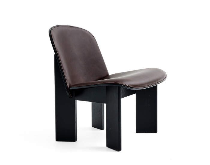 Chisel Lounge Chair, black / Sense Dark Brown