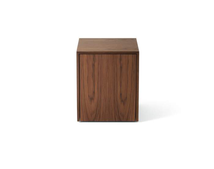 Mass Side Table w. Drawer, natural walnut