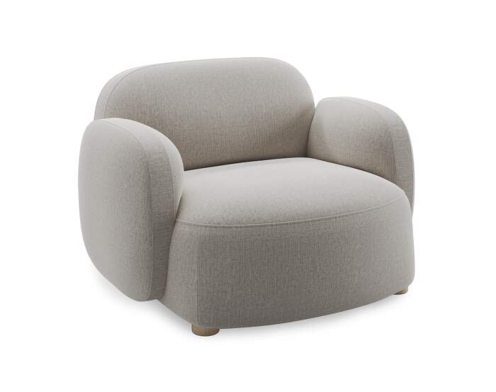 Gem Lounge Chair w/armrests, Brusvik 02 light grey