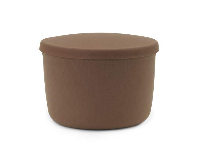 Hide Storage Pouf Small, brown