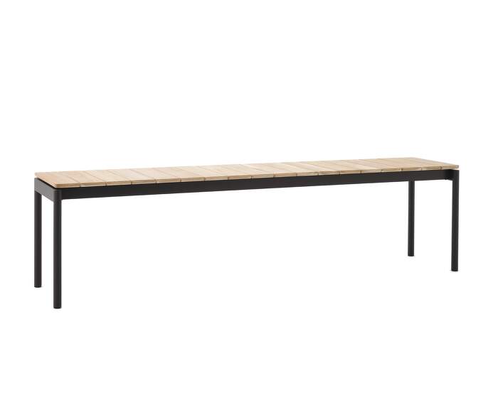 Ville AV28 Bench, warm black / teak