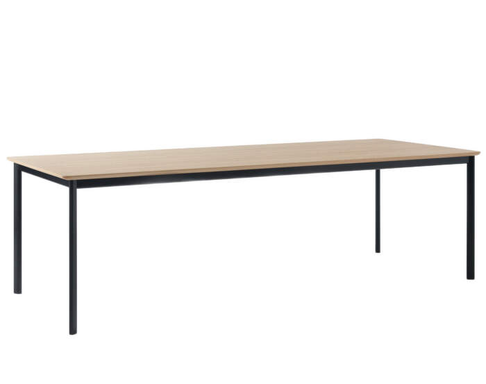 Drip HW117 Dining Table, black/lacquered oak