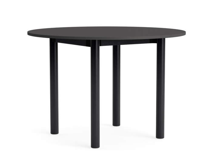 Annex Round Table Ø110, black oak/dark grey
