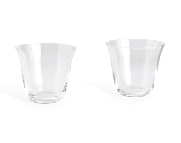 Curve Tumbler Glass Small, set of 2, clear