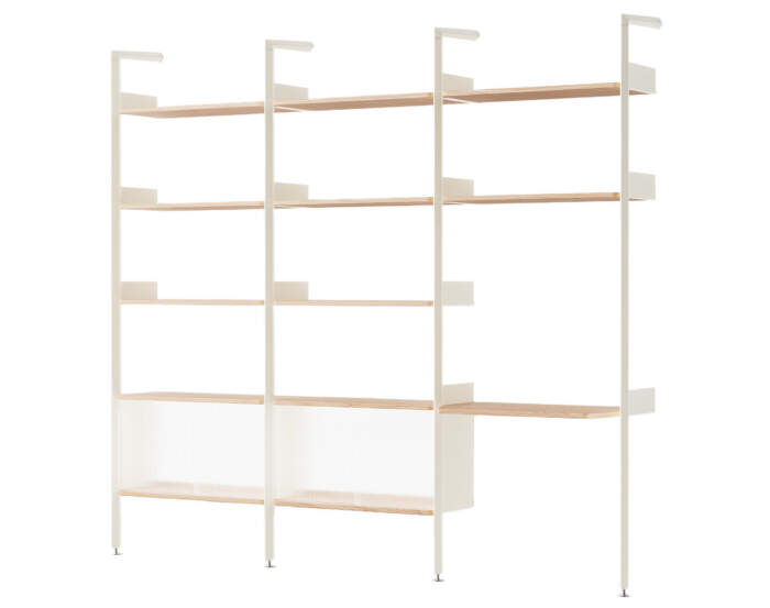 Rombe Configuration J, alabaster/lacquered oak
