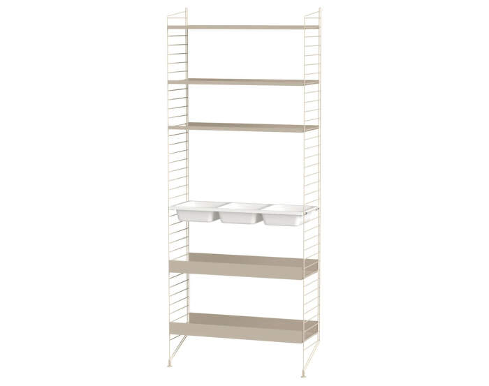 String Bathroom L Shelving Set, beige