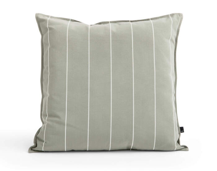 Terrazza Cushion, grey narrow stripe