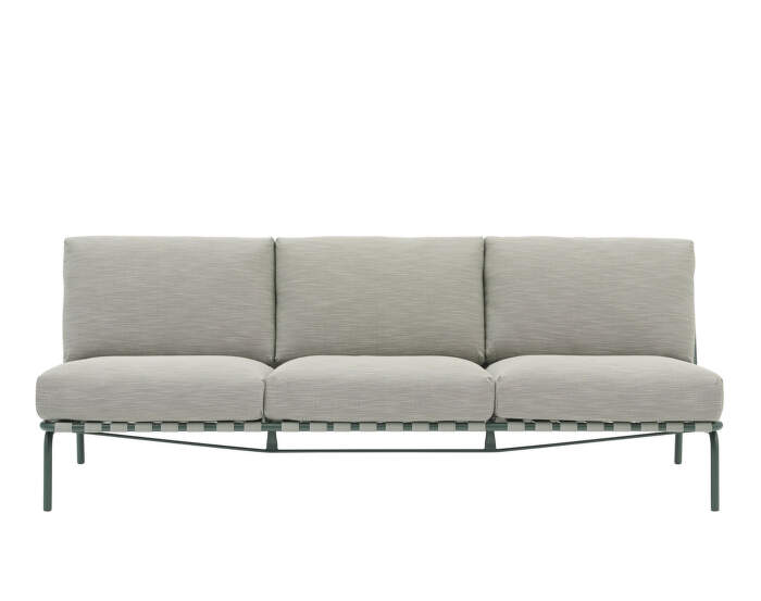 Settle Sofa 3-Seater without armrest, Ribbed Weave 2/dark green
