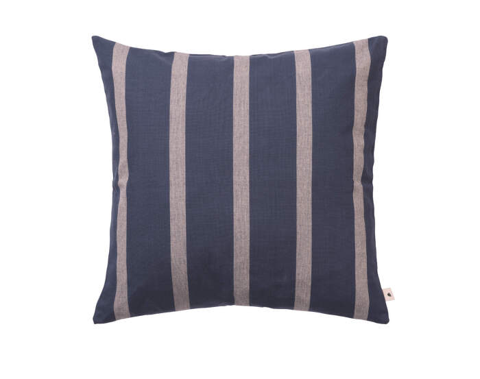 Strand Outdoor Cushion, indigo blue/parchment