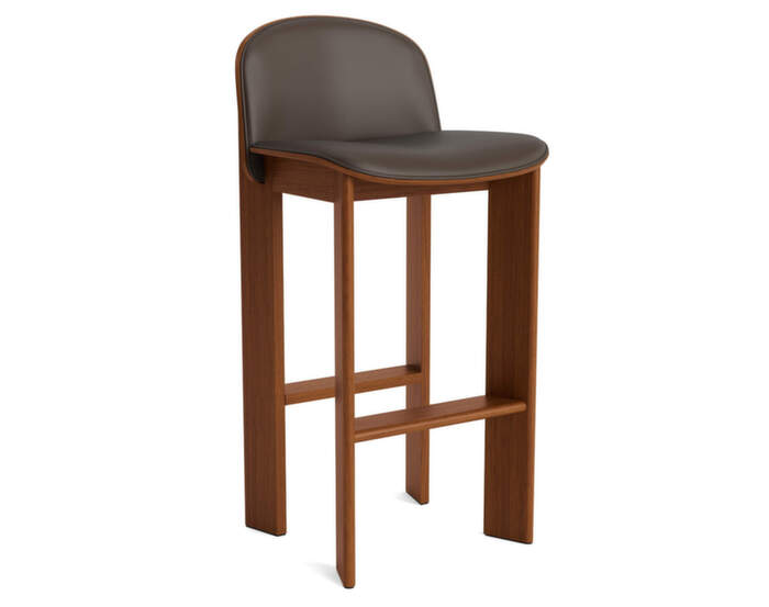Chisel 35 Bar Stool H75, walnut / Grano chocolate