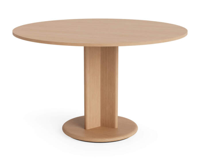 Chisel 29 Table Round Ø120, lacquered oak