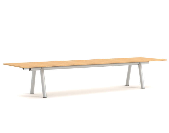 Boa Table 420x128x75 cm, metallic grey / oak