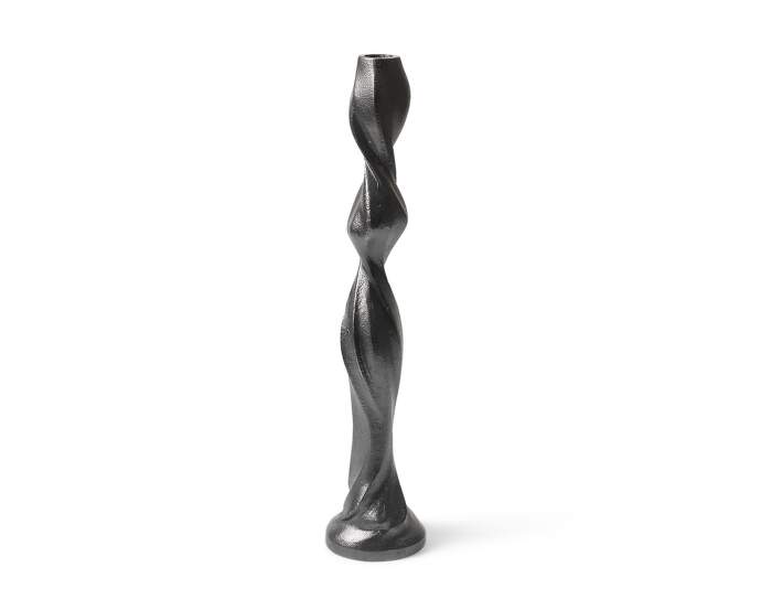 Gale Candle Holder Large, blackened aluminium