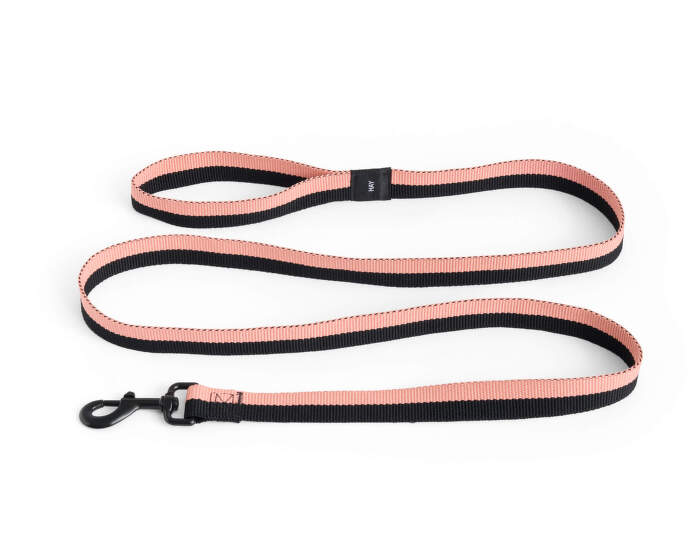 Dogs Leash Flat M/L, pink/black