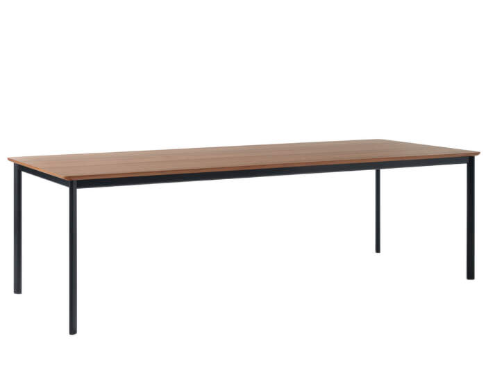 Drip HW117 Dining Table, black/lacquered walnut