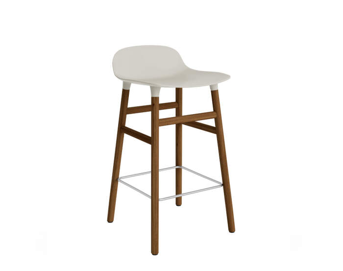 Form Bar Chair 65 cm Walnut, light grey
