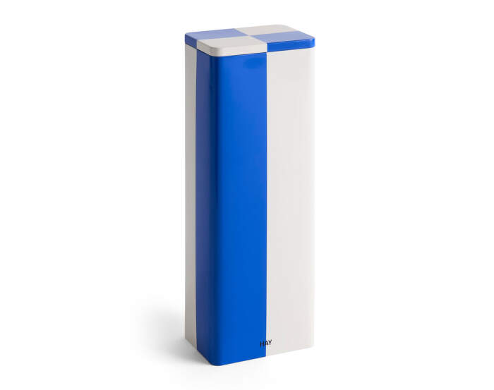 Tin Container Slim, blue and off-white
