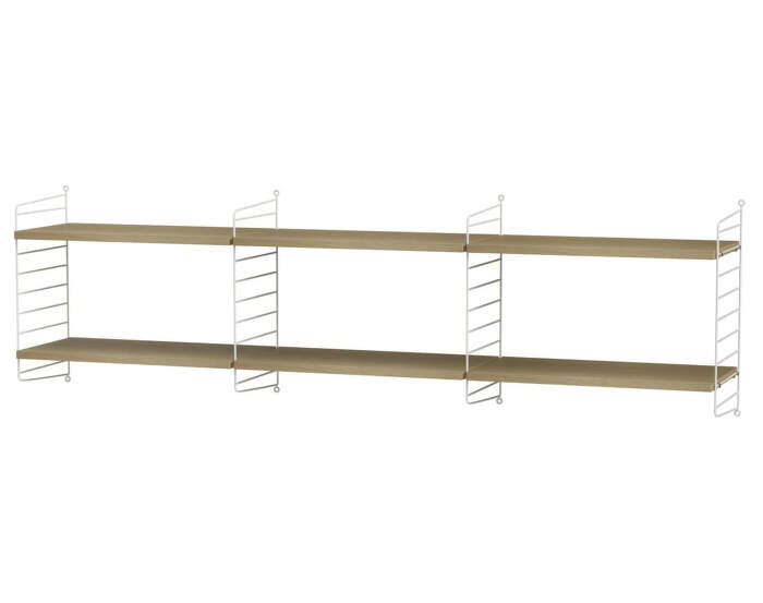 String Living Room O Shelving Set, oak/white