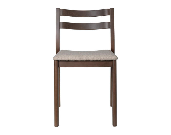 Boda Dining Chair Soft Bouclé, dark stained beech/natural