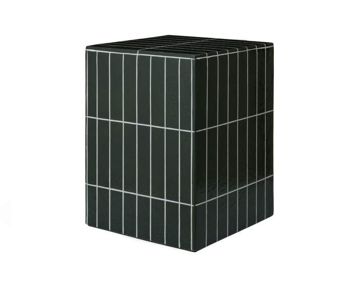 Pillar Side Table, dark green