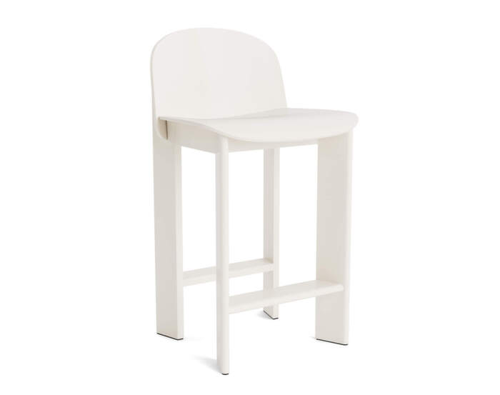 Chisel 35 Bar Stool H65, cream white laquered beech