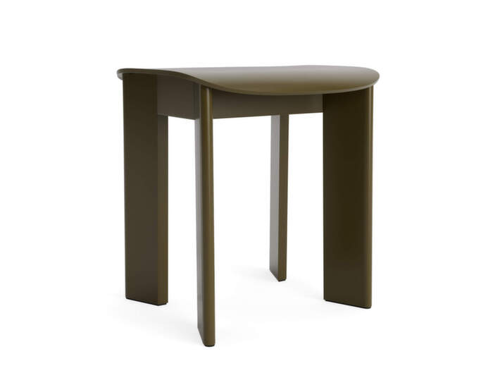 Chisel 10 Stool, green umber lacquered beech