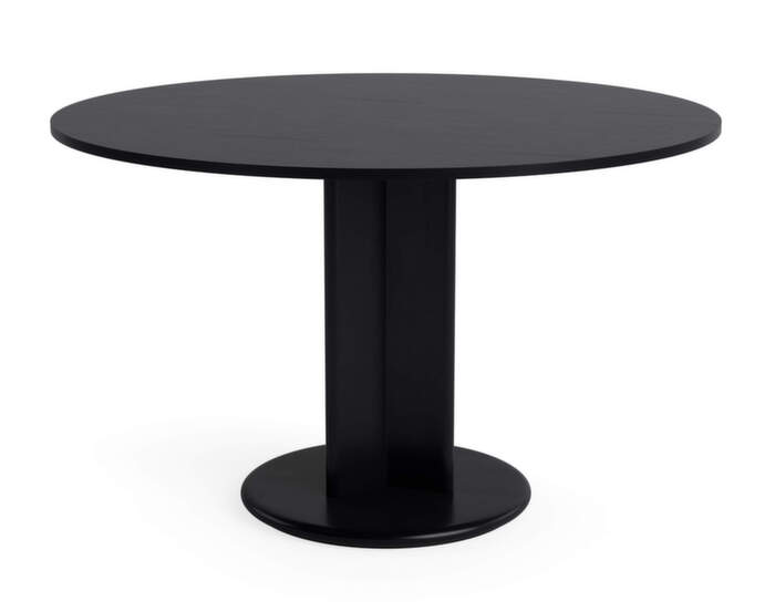 Chisel 29 Table Round Ø120, black lacquered oak