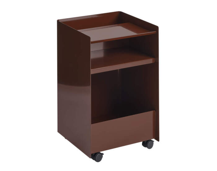 Stolek Folded Troley Low Open, dark red
