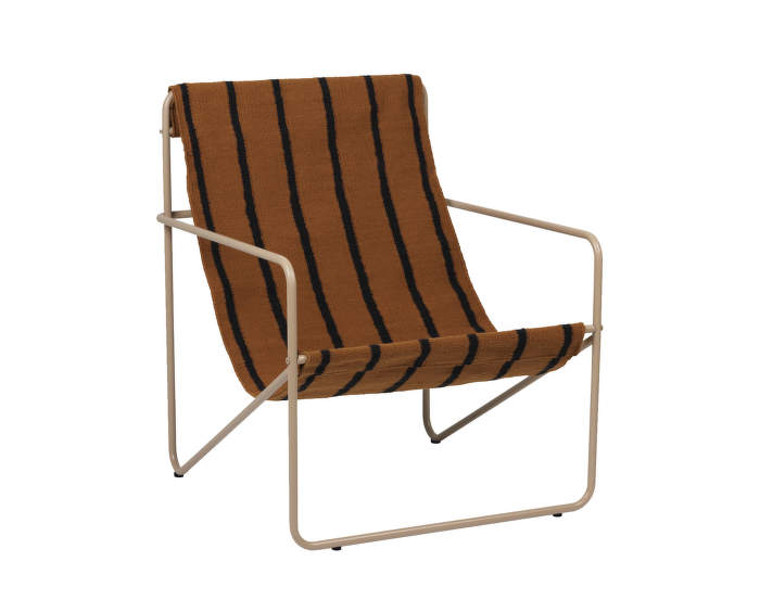 Desert Lounge Chair, cashmere/stripes