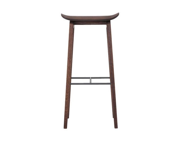 NY11 Bar Stool High, dark stained oak