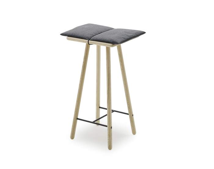 Georg Bar Stool Low, dark grey / oak