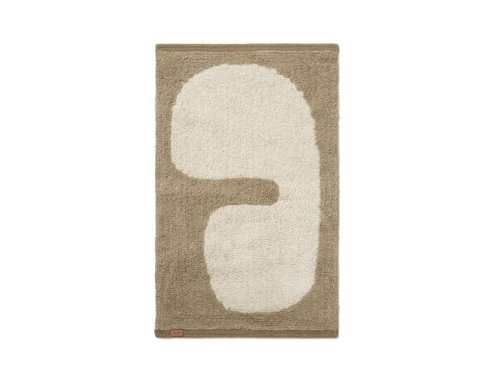 Lay Washable Mat, dark taupe / off-white