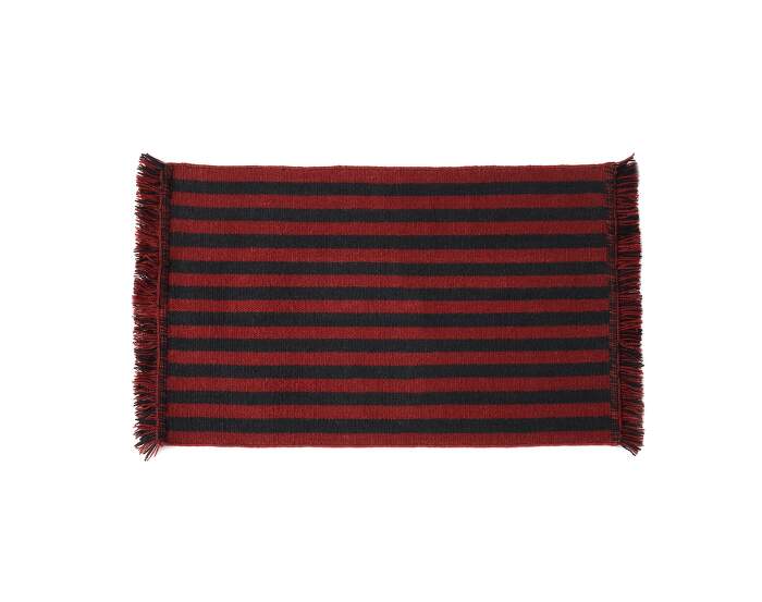 Stripes and Stripes Wool Door Mat, cherry