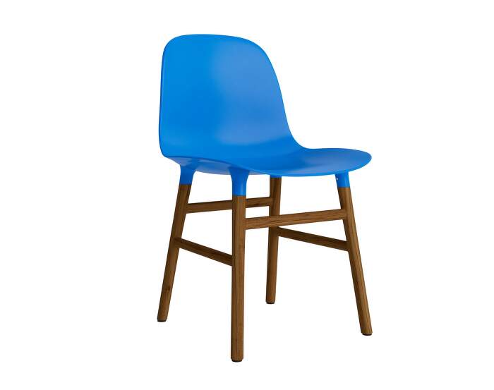 Form Chair Walnut, bright blue