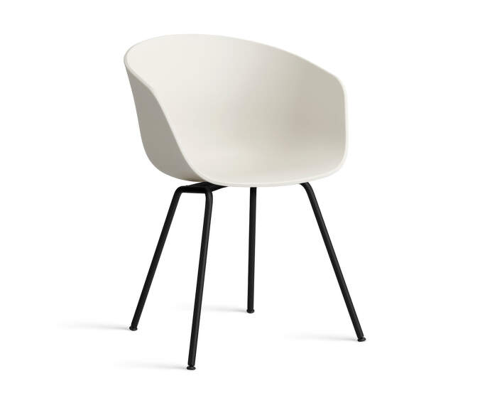 AAC 26 Chair Black Powder Coated Steel, melange cream