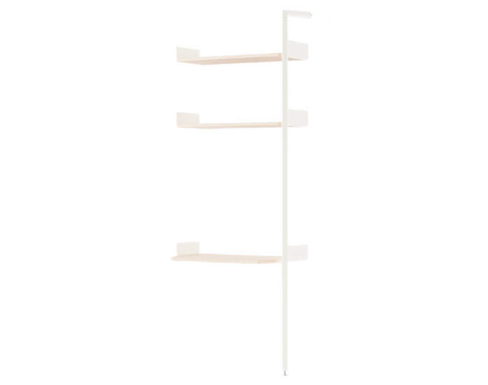 Rombe IF5 Add-on Bay Desk, alabaster/lacquered oak