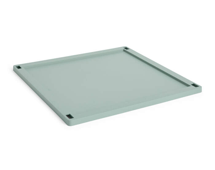 Colour Crate Lid Plastic Large Square, sage green