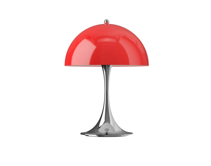 Panthella 250 Portable Lamp, chrome original opal red